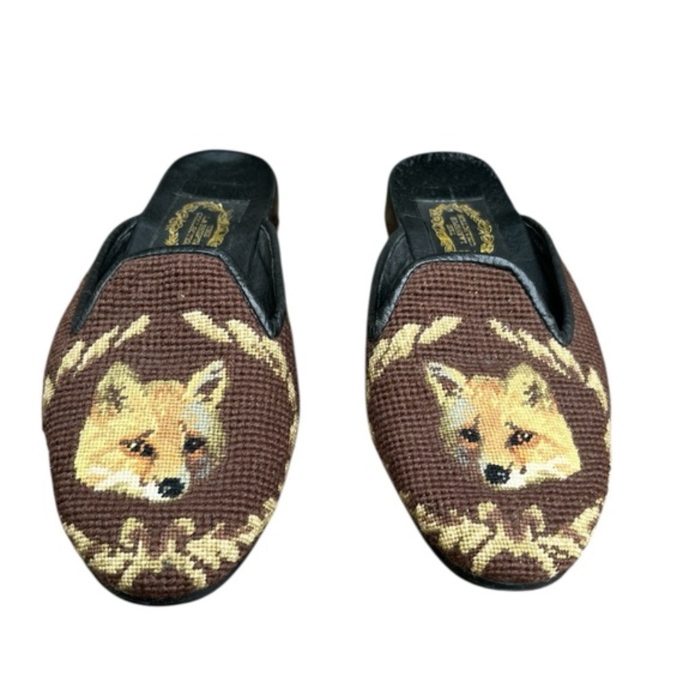 The Larkspur Collection Needlepoint Mules shoes SZ XSM